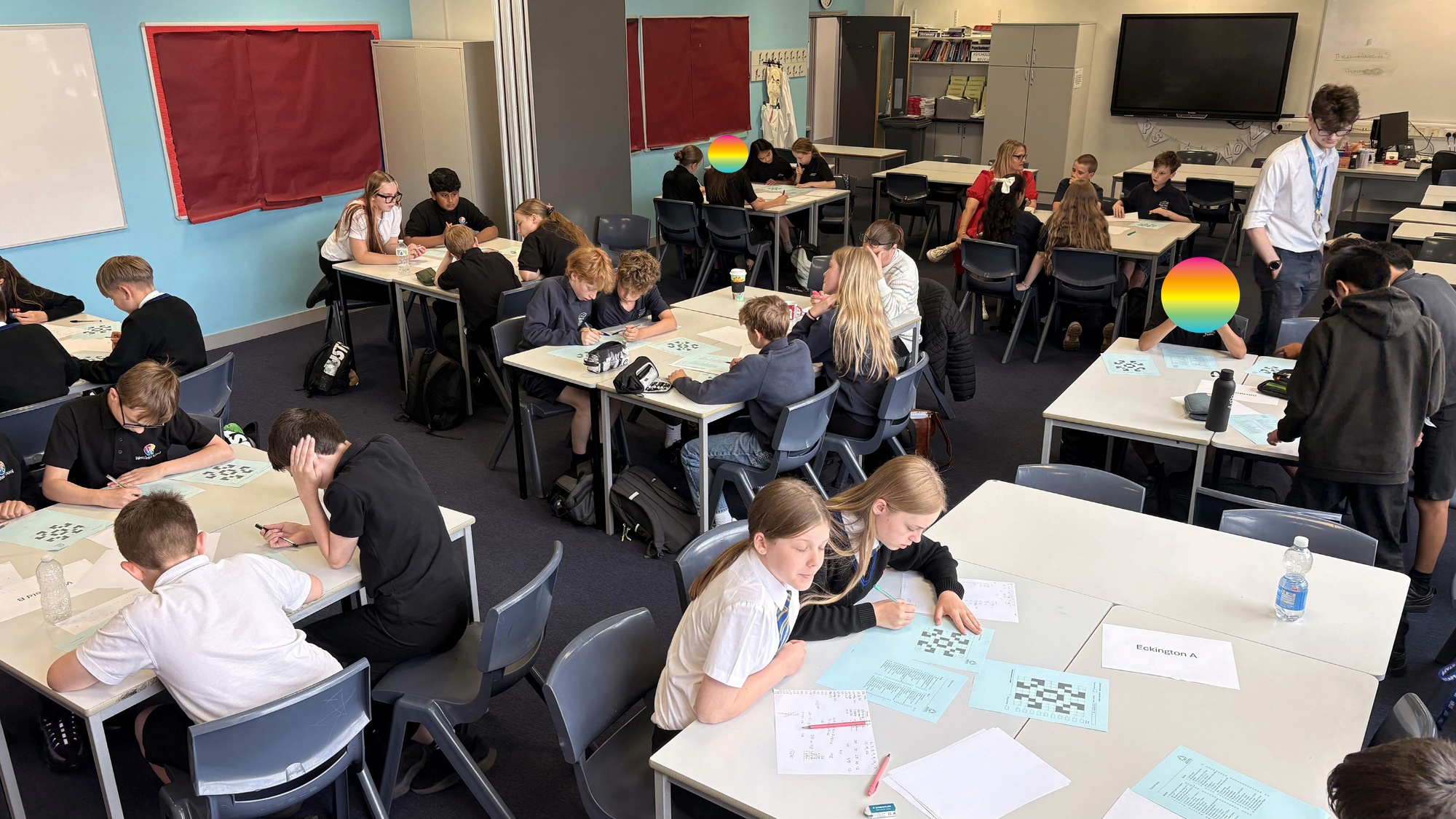 Students from across Chorus Trust taking part in the Chorus Mats Challenge
