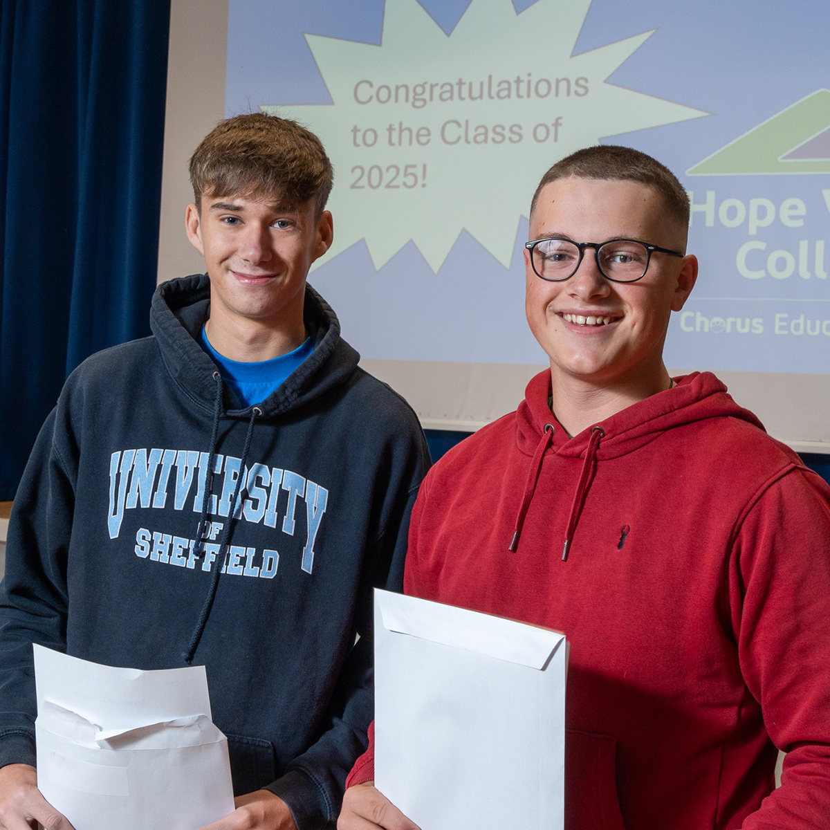 Students collecting their exam results