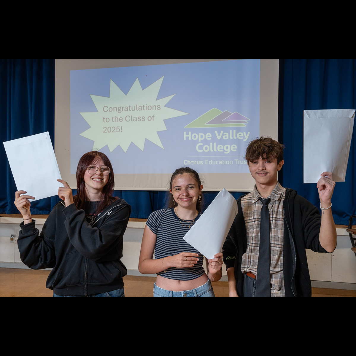 Students collecting their exam results