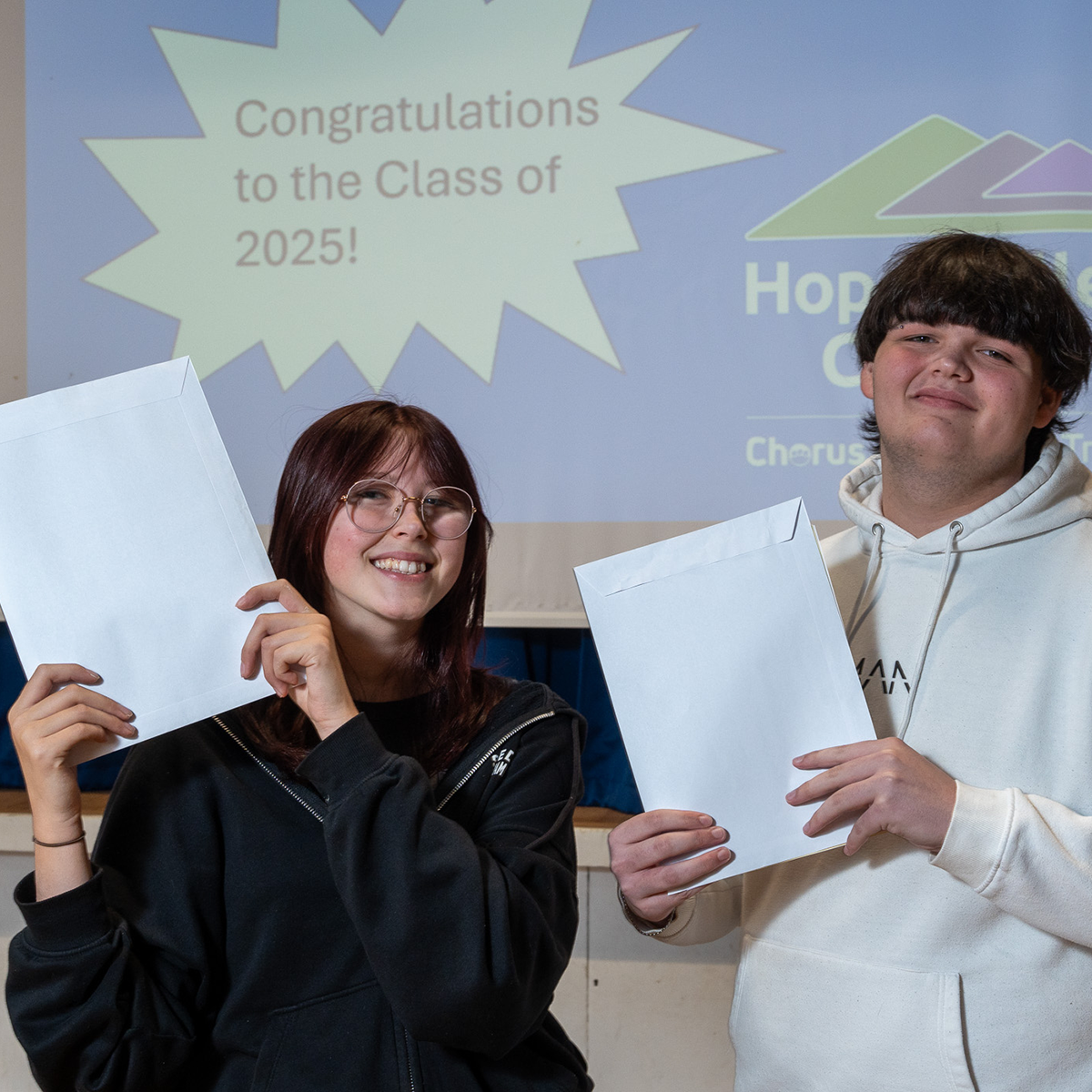 Students collecting their exam results