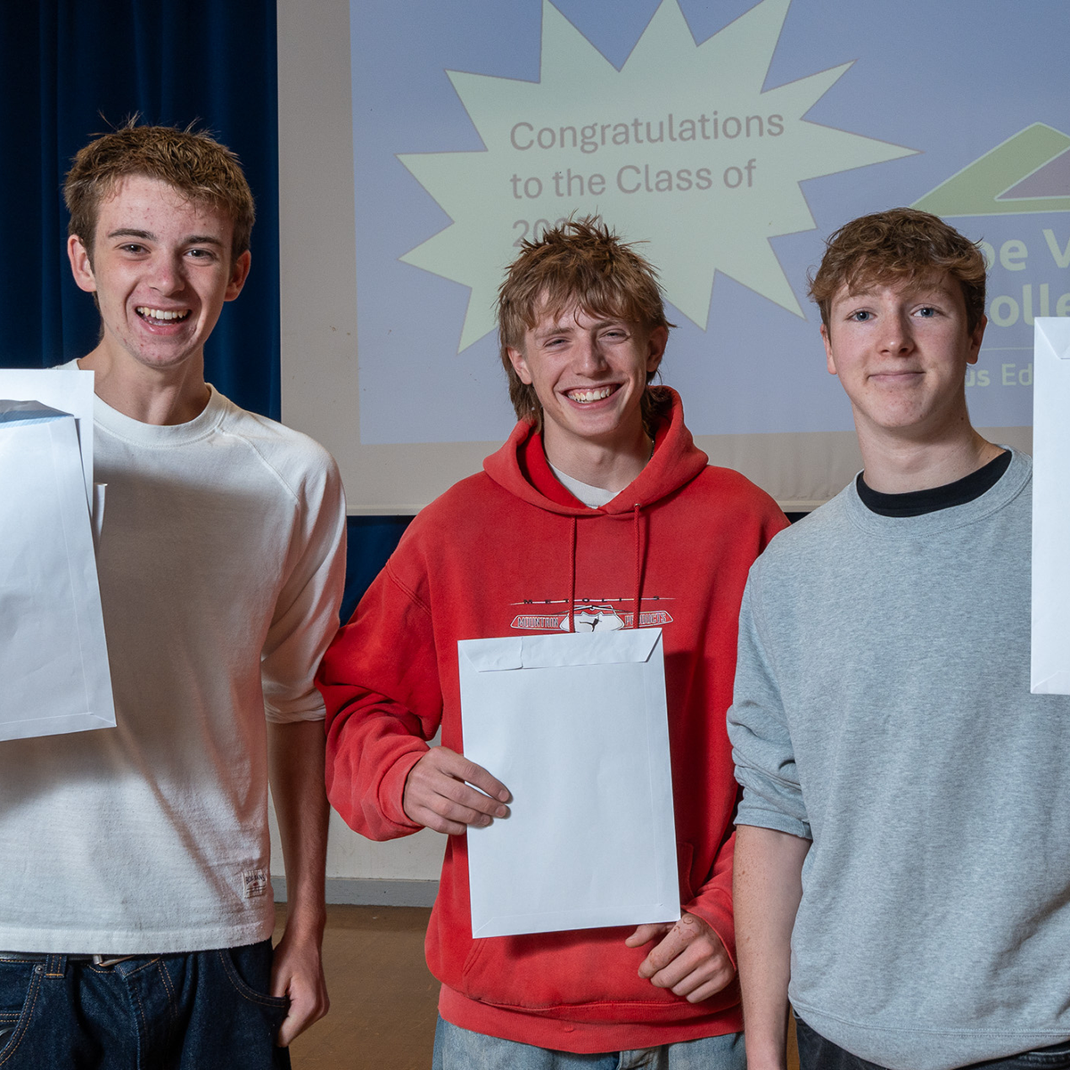 Students collecting their exam results