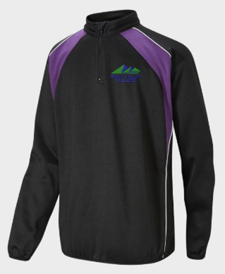 Black and purple mid-layer with HVC logo