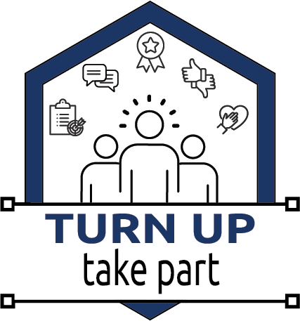Turn up Take part Icon