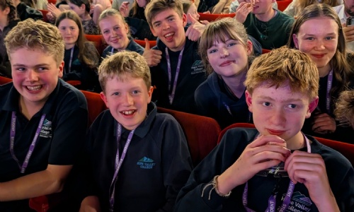 students at a performance of Matilda